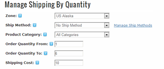 Shipping by Quantity