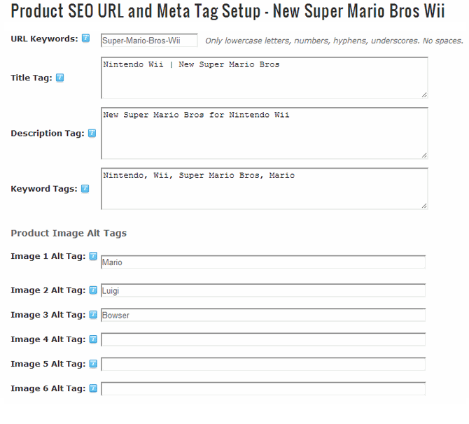 dnn cart seo