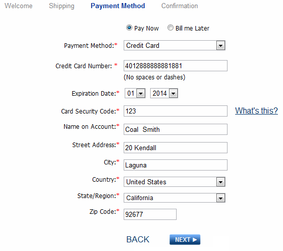 DotNetNuke Credit Card