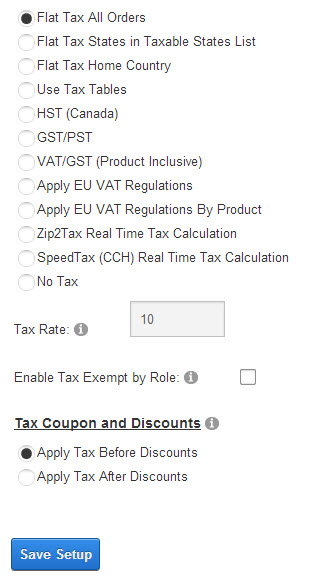 DNN Store Tax Setup