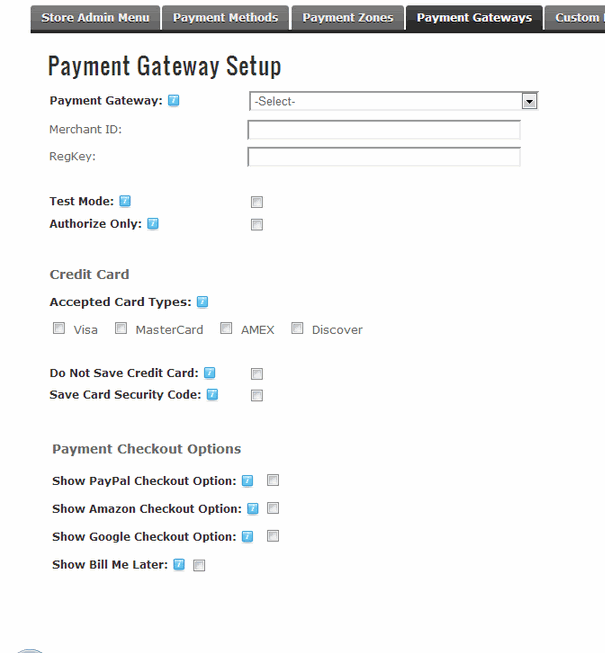 Payment Gateway Settings