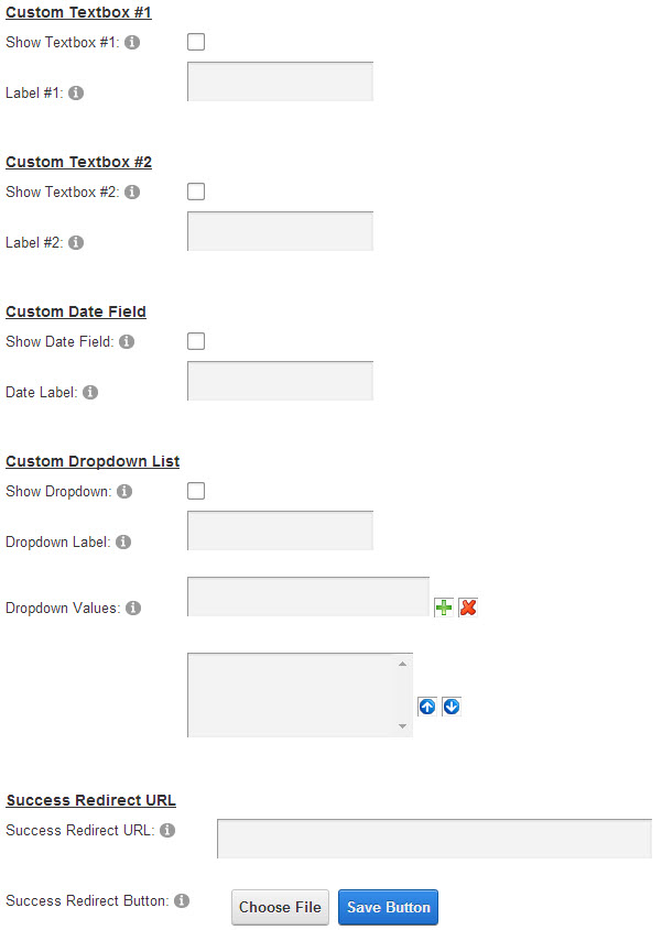 Confirmation Page After Payment Setup