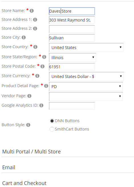 General Store Setup