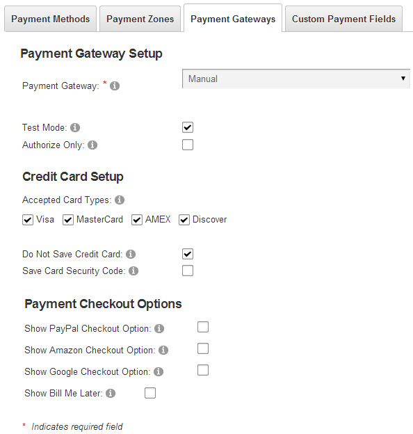 Payment Gateway Setup