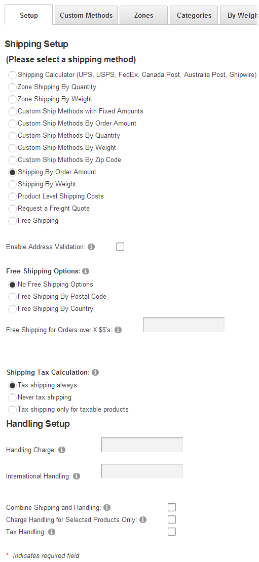 DNN Shopping Cart shipping and handling setup