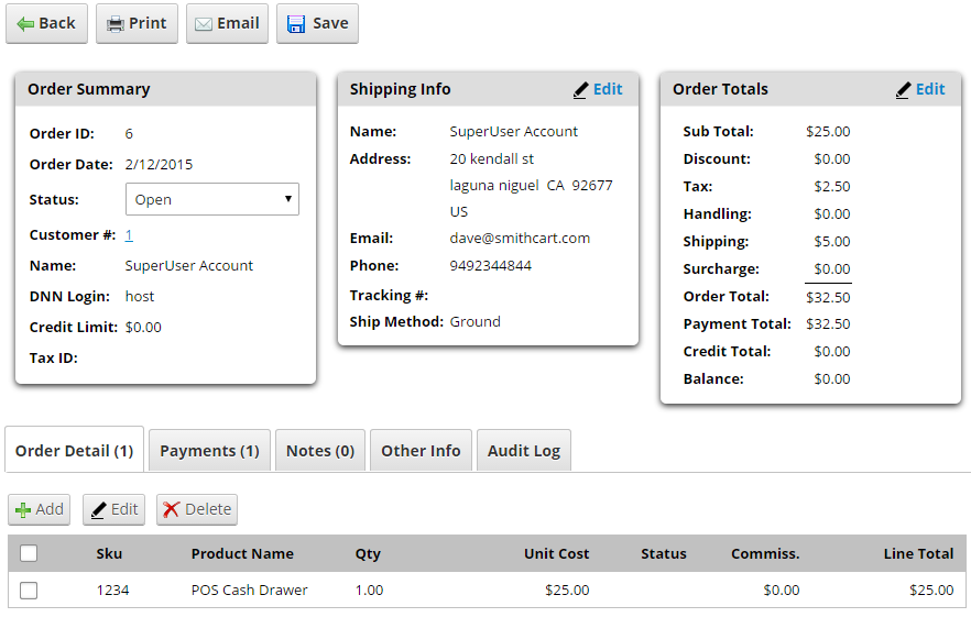 dnn-cart-manage-orders